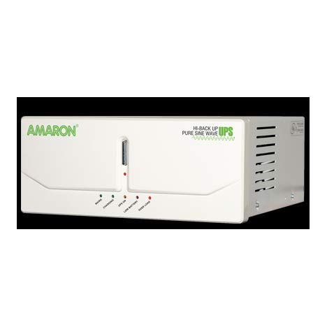 AMARON COMBO AMARON HI-Backup 880VA UPS + 200 AH Battery + Trolley, White and Green
