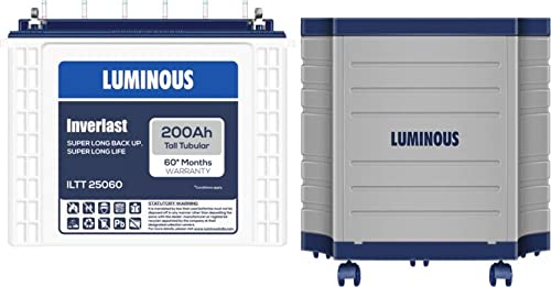 LUMINOUS ToughX TX100L Trolley with Inverlast ILTT25060 200Ah Tall Tubular Inverter Battery (200Ah)