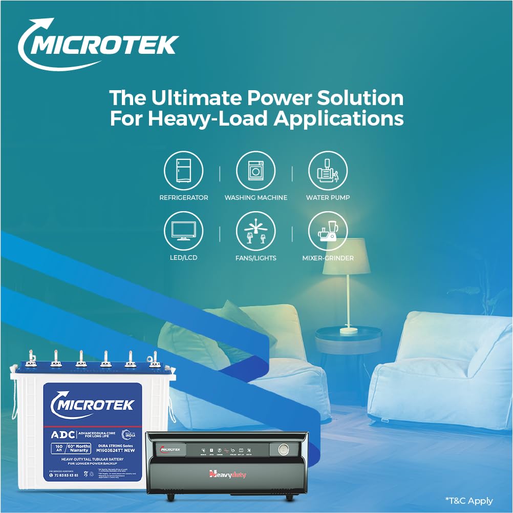 Microtek Inverter with Battery Combo for Home