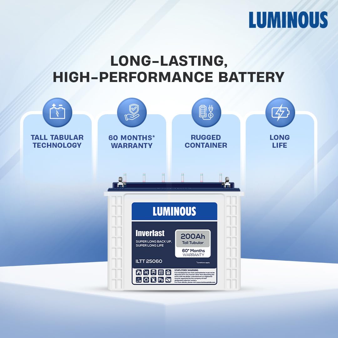 Luminous Inverter & Battery Combo (Hercules 1500  Inverter with ILTT25060 