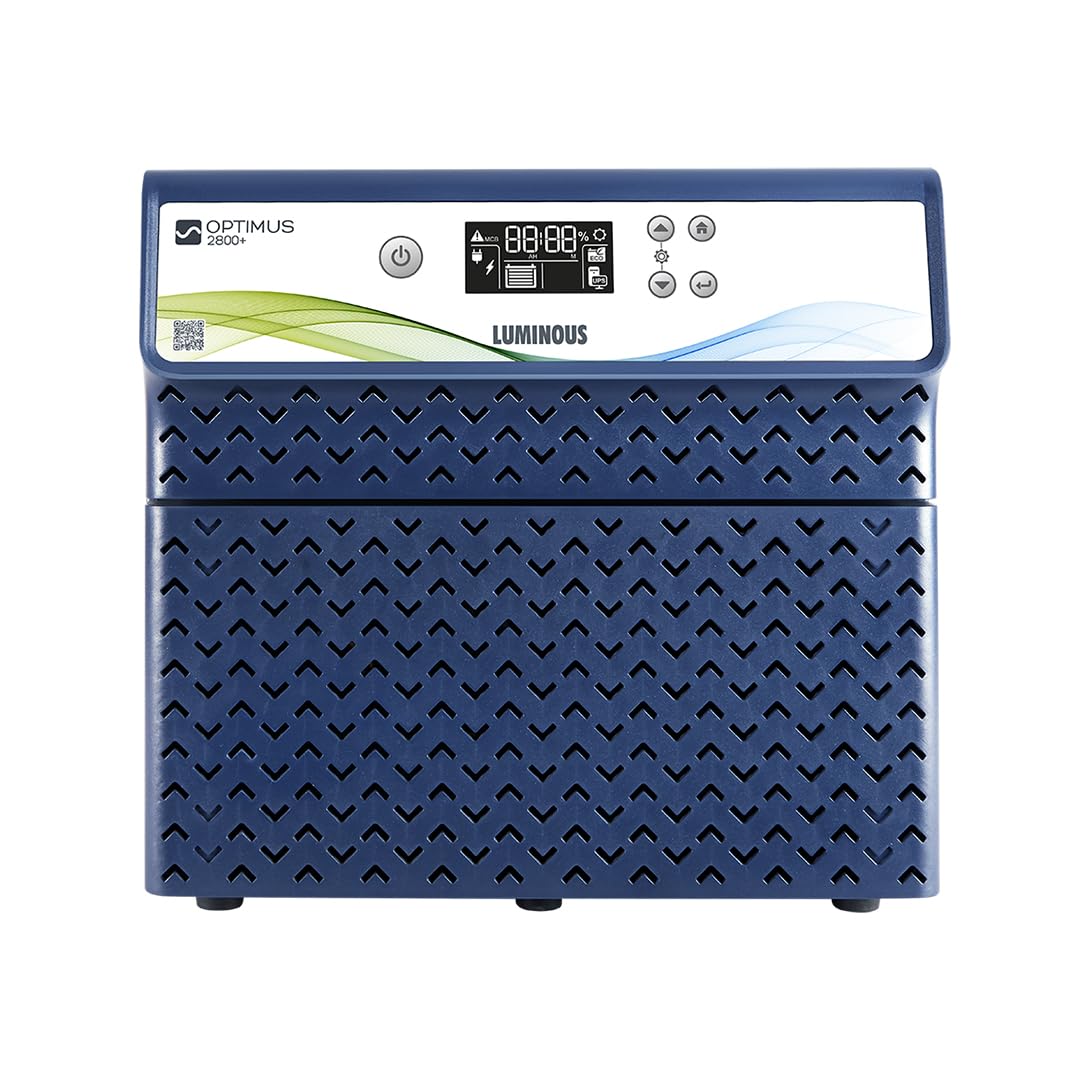 Luminous Optimus 2800+ 2500VA 24V Pure Sine Wave Inverter for Home, Office & Shops | LCD Display & Easy Installation | Supports Upto 2 Batteries | High Capacity Backup Solution | 36 Months Warranty