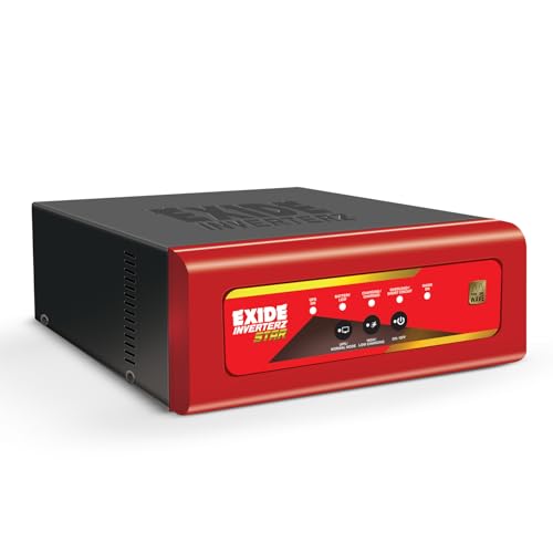 EXIDE Star STAR12V900 12V 900VA Inverter | Pure Sine Wave Output | Ideal for 1–2BHK Homes & Small Offices | PLEX Technology | LED Display | 42Month Warranty