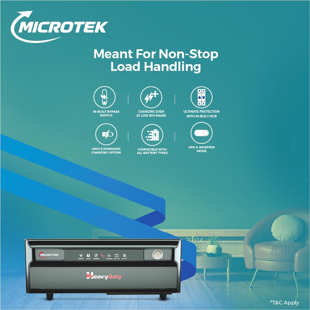 Microtek Inverter with Battery Combo for Home