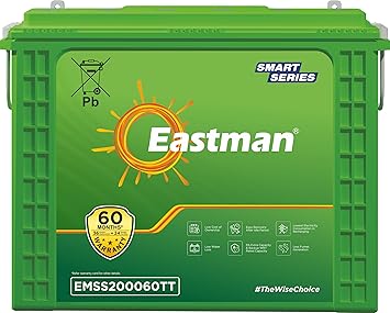 EASTMAN ENERGY EMSS200060TT | Tall Tubular | 200 AH Inverter Battery |Warranty 60 (36+24) Months for Home & Office