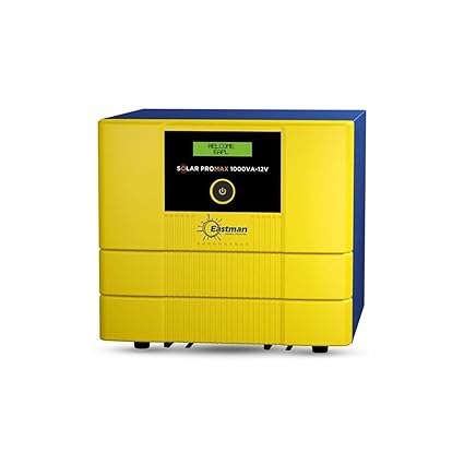 Eastman Solar Promax Pure Sinewave 1000VA/12V Solar Inverter | Reliable Power Backup for Home,Office & Shops | Intelligent, Hybrid & Solar | Warranty 36 Months on Product,10 Years Transformer